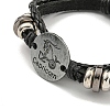 PU Imitation Leather Braided Cord Bracelets BJEW-P329-01A-AS-2