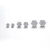 925 Sterling Silver Pave Moissanite Stud Earrings for Women SX7074-2-2