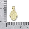 Brass Palm Pendants KK-V010-18G-3