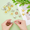 SUPERFINDINGS 20Pcs 2 Colors Alloy Star Brooches JEWB-FH0001-42-3