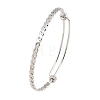 Tarnish Resistant Adjustable 304 Stainless Steel Expandable Bangle Making BJEW-G482-03P-1