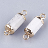 Electroplate Natural Howlite Links connectors G-S344-01L-2