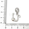 Brass European Dangle Charms KK-Z097-01U-GP-3