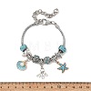 Ocean Theme European Beads Charm Bracelets BJEW-JB13949-4