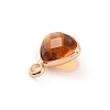 Faceted Glass Pendants GLAA-WH0030-13KCG-07-2