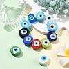 12Pcs 12 Colors Handmade Evil Eye Lampwork Beads LAMP-FS0001-76-5