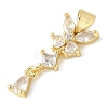 Brass Micro Pave Cubic Zirconia Pendants KK-K298-50G-2