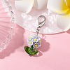 Resin & Glass Beaded Pendant Decorations HJEW-MZ00169-03-1