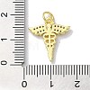 Rack Plating Brass Micro Pave Clear Cubic Zirconia Pendants KK-Z039-13G-3