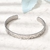 304 Stainless Steel Cuff Bangles for Women Men BJEW-H644-05P-1