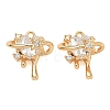 Brass Micro Pave Clear Cubic Zirconia Charms CU-CBAB0CF-21G-1