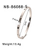 304 Stainless Steel Pave Cubic Zirconia Bangles FS-WG09E60-34-1