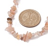 Natural Sunstone Chip Beaded Necklace NJEW-JN04615-05-3