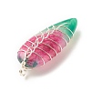 Natural Brazilian Agate Pendants PALLOY-JF01524-03-5