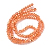 Electroplate Glass Beads Strands GLAA-F078-FR11-4
