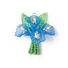 Glass Seed Beaded Pendants PALLOY-MZ01155-2