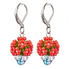 Glass Seed Beads Leverback Earrings EJEW-MZ00324-01-2