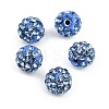 Polymer Clay Rhinestone Beads RB-H284-6MM-Half-2-4
