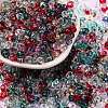 Baking Paint Transparent Colours Glass Round Beads SEED-L011-13A-01-1