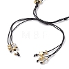 Natural White Jadee & Grade AB Tiger Eye & Tiger Eye & Nylon Thread Adjustable Multi-strand Bracelets BJEW-MZ00238-03-4