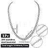1Pc 304 Stainless Steel Cuban Link Chain Necklaces for Men Women NJEW-SP0001-23B-2