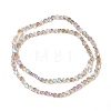 Electroplate Transparent Glass Beads Strands EGLA-L044-A-HP01-3