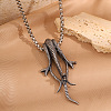 Vintage 304 Stainless Steel Three Snakes Pendant Necklaces for Men WG54BFC-01-3