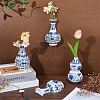 4Pcs 4 Styles Porcelain Artificial Flower Hanging Vase AJEW-OC0005-85A-4