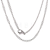 Unisex Casual Style 304 Stainless Steel Curb Chain Necklaces STAS-O037-54P-1