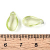 Transparent Glass Teardrop Charms GLAA-T030-03E-3