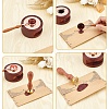 Brass Wax Seal Stamps with Rosewood Handle AJEW-WH0412-0063-3