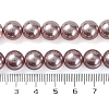 Baking Painted Pearlized Glass Pearl Round Bead Strands PEAR-H019-02D-03-5