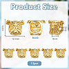 12Pcs Alloy Puppy Beads FIND-OC0014-14G-2