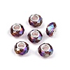 Transparent Glass European Beads GPDL-N004-D14mm-A08-1