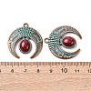 Alloy with Synthetic Turquoise Pendants FIND-B055-01K-3