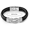 Word Love You Forever Zinc Alloy Interlocking Knot Link Bracelet JB752A-1-4