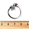 Natural Amethyst & Amazonite Finger Rings X-RJEW-A068-02P-02-5