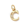 Brass Micro Pave Cubic Zirconia Charms KK-I382-03G-C-1
