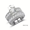 2Pcs Alloy with Crystal Rhinestone Finger Rings for Couple FS-WG6A3A8-01-4