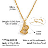 304 Stainless Steel Bamboo Initial Pendant Necklaces for Men Women WM4386-1-1