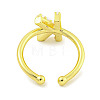 Rack Plating Brass Open Cuff Rings for Women RJEW-F162-01G-K-3