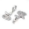 Butterfly 304 Stainless Steel Shell Dangle Earrings EJEW-L283-067P-2