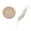 3Pcs 3 Styles Electroplated Natural Quartz Crystal Nuggets Copper Wire Wrapped Pendants PALLOY-JF03128-08-2