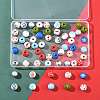60Pcs 10 Styles Christmas Spray Painted Schima Wood Beads WOOD-FS0002-45-6