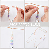 3Pcs Iron & Resin Heart Eyeglasses Chains AJEW-CN0007-83-3