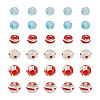 Craftdady 30Pcs 6 Style Handmade Bumpy Lampwork Beads LAMP-CD0001-19-13