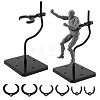 Adjustable Plastic Stand Base Action Figure Display Holder ODIS-WH0030-316B-1