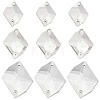 GOMAKERER 72Pcs 3 Style Irregular Rhombus Glass Sew On Rhinestone GLAA-GO0001-14-1