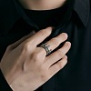 Crown Brass Cuff Open Rings FS-WG83D0F-01-3