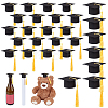 EVA Doctoral Cap Cake Toppers DIY-WH0816-571B-1